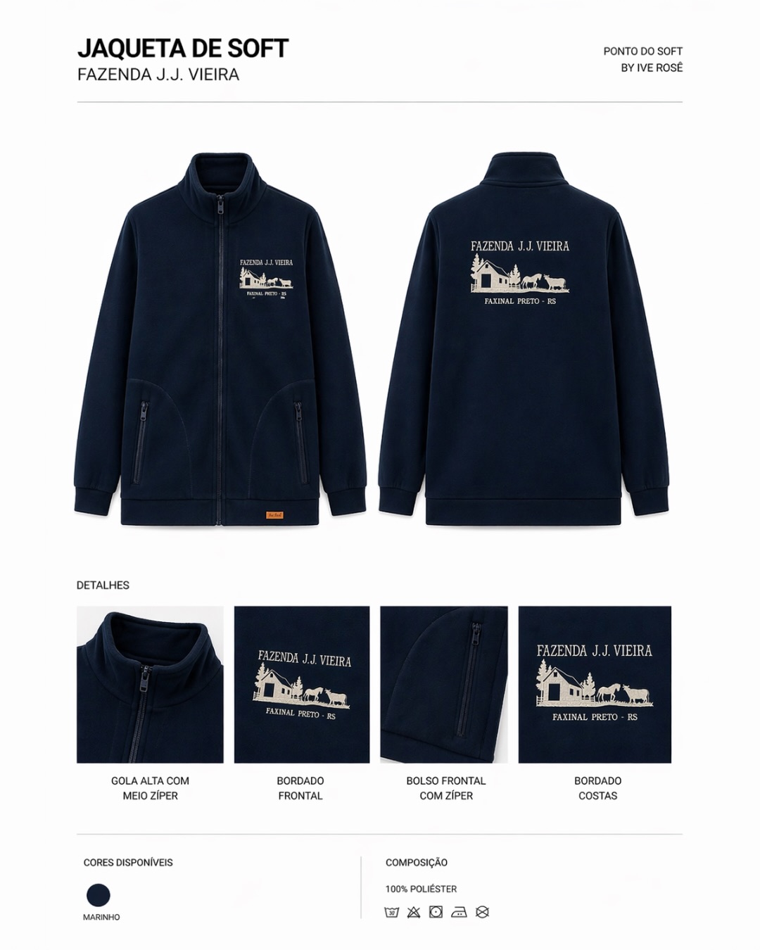 Jaqueta com bordado personalizado